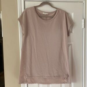 Z Supply Taupe Cap Sleeve Relaxed Oversized Tee